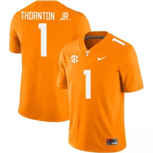 Men's #1 Tennessee Stitched Dont'e Thornton Jr. College Football Jersey - Orange