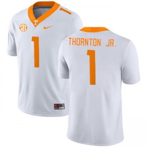 Men #1 Vols NCAA Dont'e Thornton Jr. College Football Jersey - White
