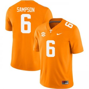 Men #6 Tennessee Vols Replica Dylan Sampson College Football Jersey - Orange