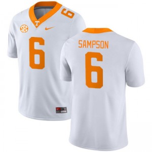 Men #6 UT Stitched Dylan Sampson College Football Jersey - White