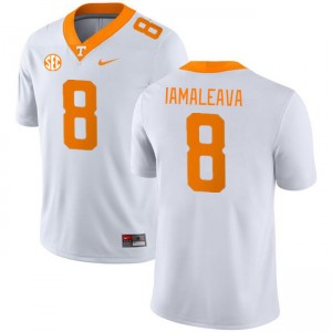 Mens #8 Tennessee Vols High School Nico Iamaleava College Football Jersey - White