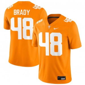 Mens #48 Tenn Embroidery Bennett Brady College Football Jersey - Tennessee Orange