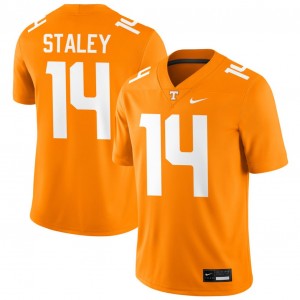 Men's #14 Tennessee Volunteers Replica Braylon Staley College Football Jerseys - Tennessee Orange