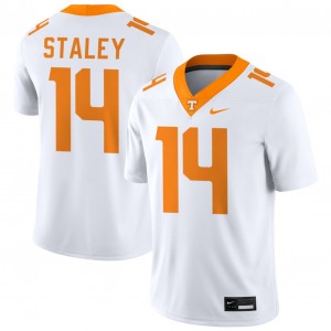 Men's #14 UT Volunteers Limited Braylon Staley College Football Jerseys - White