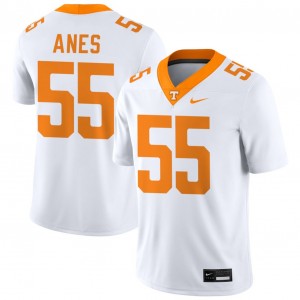 Mens #55 UT Volunteers 2025-26 Brenden Anes College Football Jerseys - White
