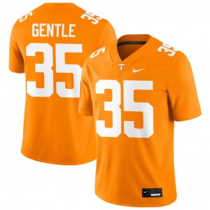 Men's #35 Tennessee High School Carson Gentle College Football Jersey - Tennessee Orange