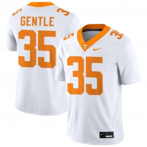Mens #35 UTK High School Carson Gentle College Football Jerseys - White