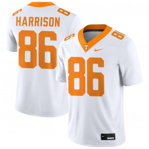 Mens #86 UT Volunteers High School Cole Harrison College Football Jerseys - White