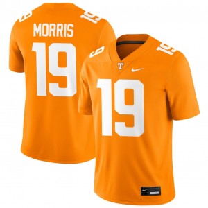 Mens #19 TN Vols Game Daune Morris College Football Jerseys - Tennessee Orange