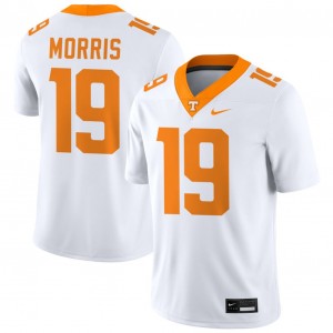 Men #19 UT Volunteers Replica Daune Morris College Football Jerseys - White