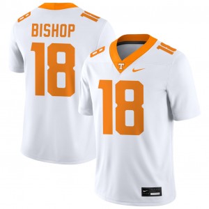 Mens #18 UT Volunteers Game DeSean Bishop College Football Jersey - White