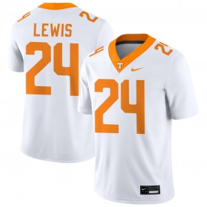 Men #24 UT High School Dylan Lewis College Football Jersey - White