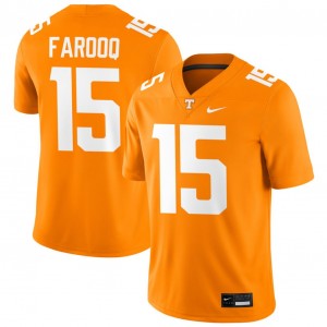 Men's #15 TN Vols High School Edrees Farooq College Football Jersey - Tennessee Orange