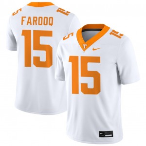 Mens #15 University Of Tennessee 2025-26 Edrees Farooq College Football Jerseys - White