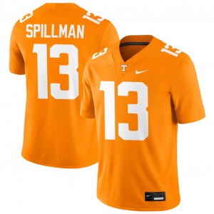 Men #13 TN Volunteers 2025-26 Edwin Spillman College Football Jerseys - Tennessee Orange