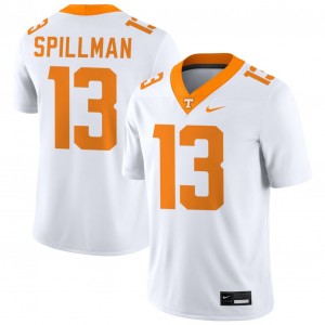 Mens #13 The Volunteer State 2025-26 Edwin Spillman College Football Jersey - White