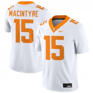 Men's #15 Tennessee Vols 2025 George MacIntyre College Football Jersey - White