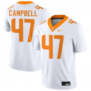 Mens #47 TN Volunteers Embroidery Isaiah Campbell College Football Jersey - White
