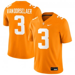 Men's #3 UT Vols 2025-26 Jack Van Dorselaer College Football Jerseys - Tennessee Orange