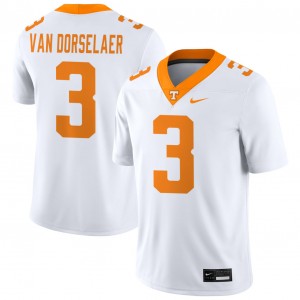 Men #3 UT Vols Replica Jack Van Dorselaer College Football Jersey - White