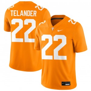 Men's #22 TN Player Jeremiah Telander College Football Jersey - Tennessee Orange