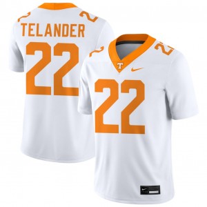Men's #22 Tennessee Volunteers High School Jeremiah Telander College Football Jersey - White