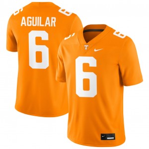 Men's #6 Tennessee Volunteers University Joey Aguilar College Football Jersey - Tennessee Orange