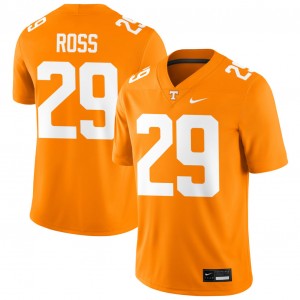 Men's #29 Tenn Vols Game Jordan Ross College Football Jerseys - Tennessee Orange