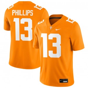 Men #13 Tennessee Volunteers 2025 Mason Phillips College Football Jersey - Tennessee Orange
