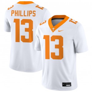 Men #13 UTK 2025-26 Mason Phillips College Football Jersey - White