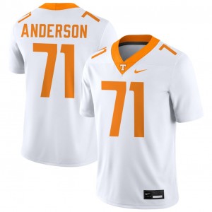 Mens #71 TN Vols Official Max Anderson College Football Jerseys - White