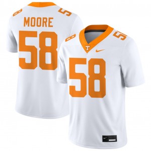 Men #58 UT Embroidery Nic Moore College Football Jersey - White