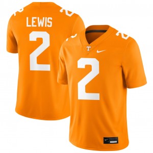 Mens #2 Tenn NCAA Peyton Lewis College Football Jerseys - Tennessee Orange