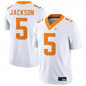 Men #5 UT Volunteers Player Radarious Jackson College Football Jersey - White