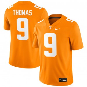 Men's #9 Tenn Official Star Thomas College Football Jersey - Tennessee Orange
