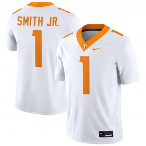 Men's #1 TN Volunteers Stitched Travis Smith Jr. College Football Jersey - White