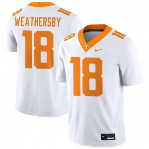 Mens #18 UTK Stitched Tyree Weathersby College Football Jersey - White