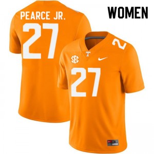 Women's #27 Vols NCAA James Pearce Jr. College Football Jersey - Orange