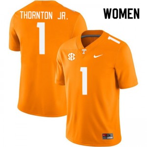 Women's #1 Tennessee Volunteers 2024 Dont'e Thornton Jr. College Football Jersey - Orange