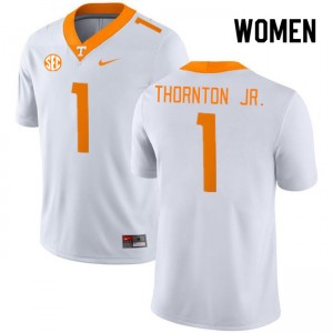 Women #1 Tennessee Game Dont'e Thornton Jr. College Football Jersey - White