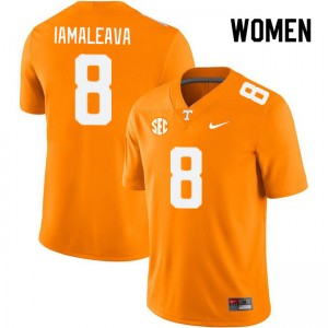 Women's #8 Tennessee Official Nico Iamaleava College Football Jersey - Orange