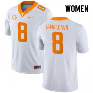Womens #8 Tennessee Volunteers NCAA Nico Iamaleava College Football Jersey - White