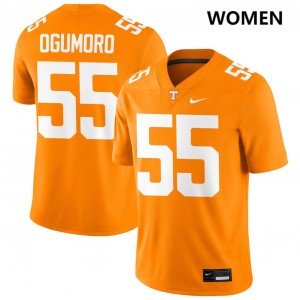 Women #55 TN Volunteers Embroidery Antoni Ogumoro College Football Jersey - Tennessee Orange