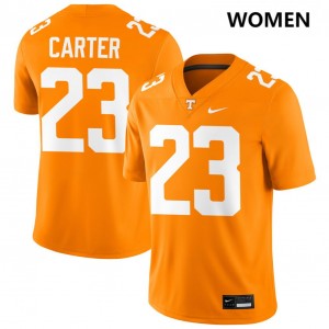 Women #23 Vols Game Boo Carter College Football Jerseys - Tennessee Orange