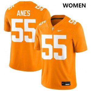Women's #55 Tennessee Vols Stitched Brenden Anes College Football Jerseys - Tennessee Orange