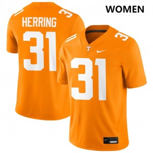 Womens #31 Tennessee Vols Replica Caleb Herring College Football Jerseys - Tennessee Orange
