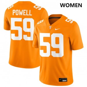 Womens #59 Tennessee Volunteers 2025 Charlie Powell III College Football Jersey - Tennessee Orange