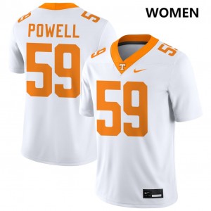 Womens #59 Tenn NCAA Charlie Powell III College Football Jersey - White