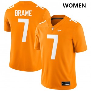 Women #7 Tenn Vols 2025 DaSaahn Brame College Football Jersey - Tennessee Orange