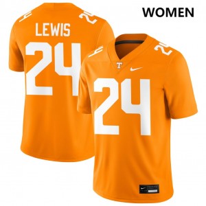 Women #24 UTK University Dylan Lewis College Football Jerseys - Tennessee Orange
